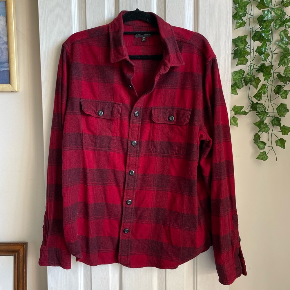 Red Plaid Express Men's Shirt Size XL